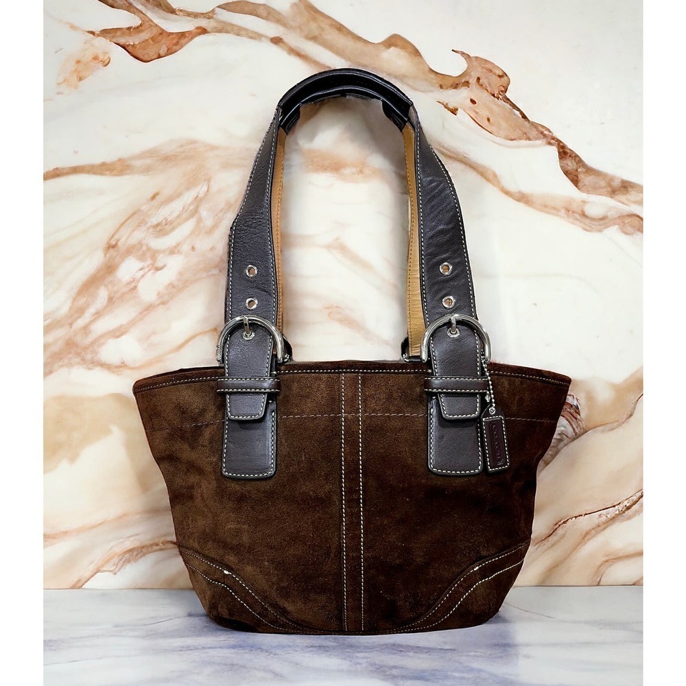 Vintage Coach 9522 Soho Suede Tote